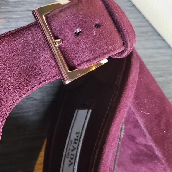 PRADA calzature donna suede shoes ankle strap platform sandal open toe 8.5/39 - Picture 15 of 16